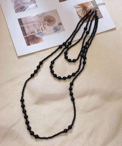 Fashion White Pearl Layered Gratuated Bead Necklace PO015