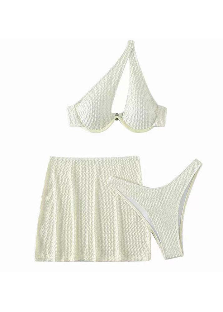 Ensemble de maillot de bain bikini sexy à une épaule blanc tendance VC030