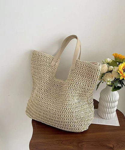 Fashionable Green Versatile Large Capacity Straw Woven Shoulder Bag HJ1014