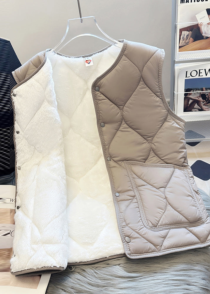 Gilet polaire chaud gris avec poches fines pour homme, vêtement décontracté d'hiver TK025