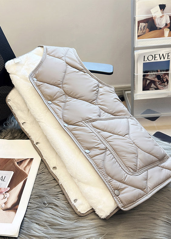 Gilet polaire chaud gris avec poches fines pour homme, vêtement décontracté d'hiver TK025