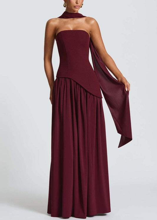 Dresses Side Evening Summer Open Hem Large Fine Exra Mulberry