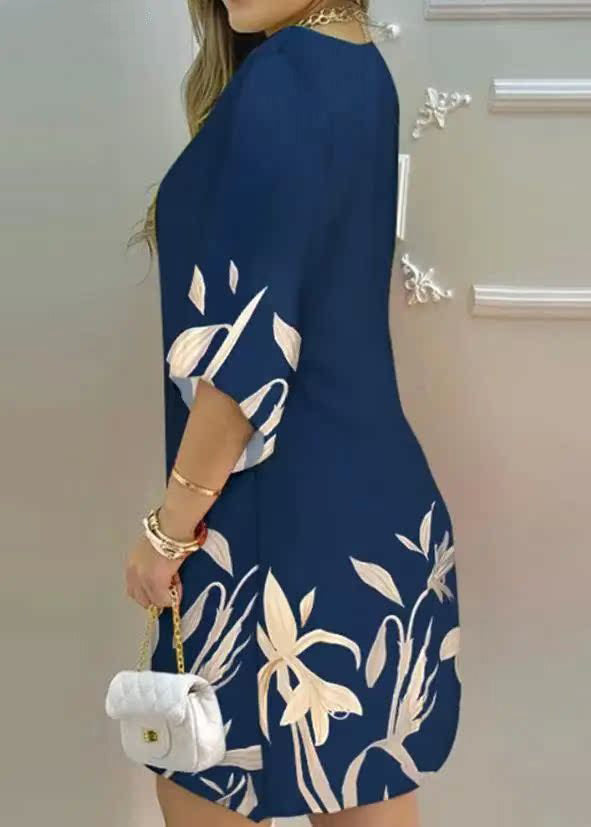 Robe d'été en coton imprimé vacances, fine et surdimensionnée