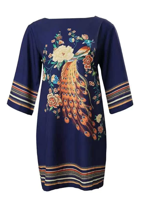 Robe d'été en coton imprimé vacances, fine et surdimensionnée