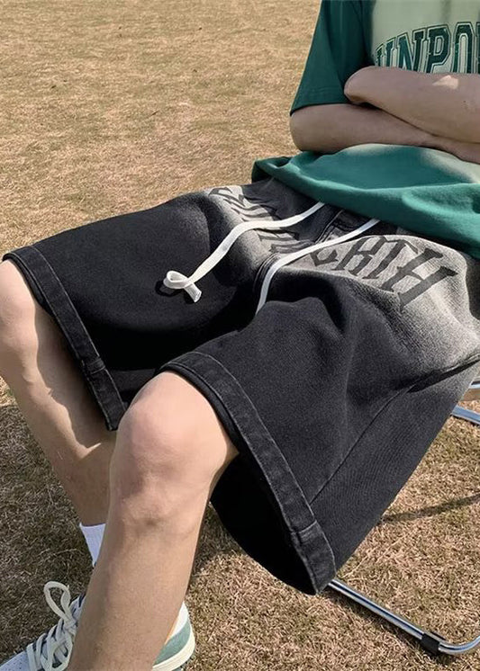 Imprimé couleur Taille Noir Denim Élastique Dégradé Poches Français