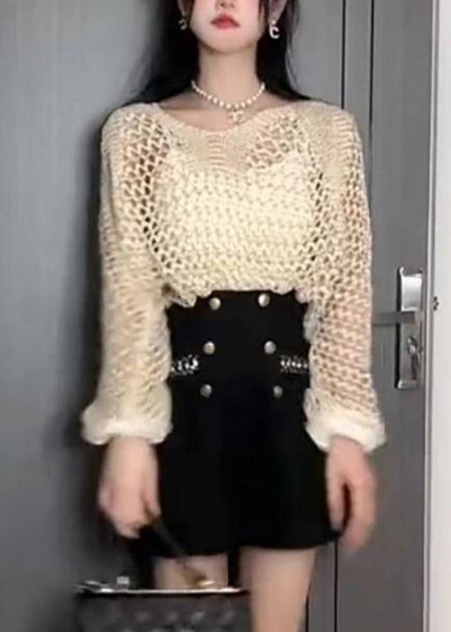 Dünner Strickpullover in Schwarz mit Fledermausärmeln