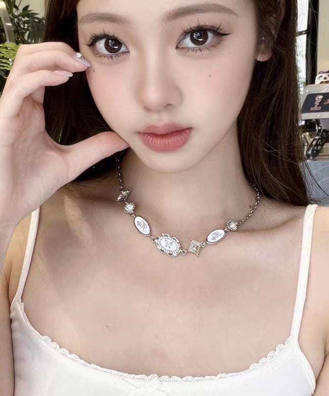 Princess Drip Alloy Glaze French Silk Butterfly Necklace