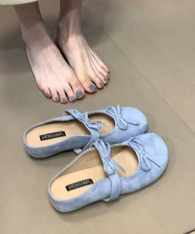 Schleife Spleißen Sandalen Französisch Gelb Slide Wedge