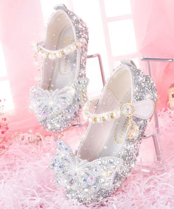 Shoes Strap Girl Nail Buckle Crystal Pink Baby Chic Bead Princess