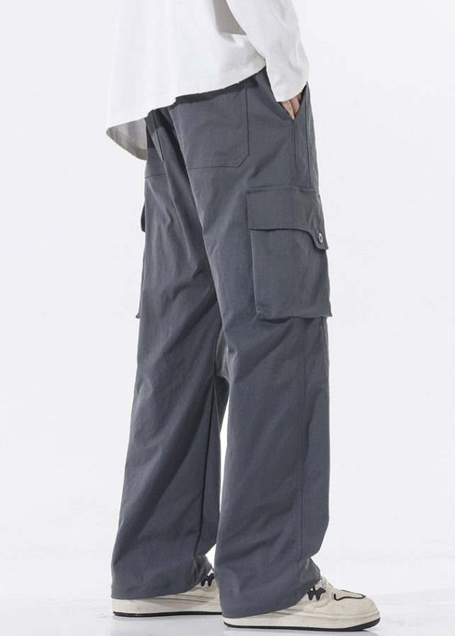 Hosen Herren Taschen Taille Lässig Frühling Elastisch Baumwolle Grün