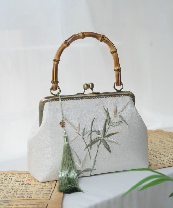 Bag Tote Handmade Bamboo Style New Chinese Embroidery