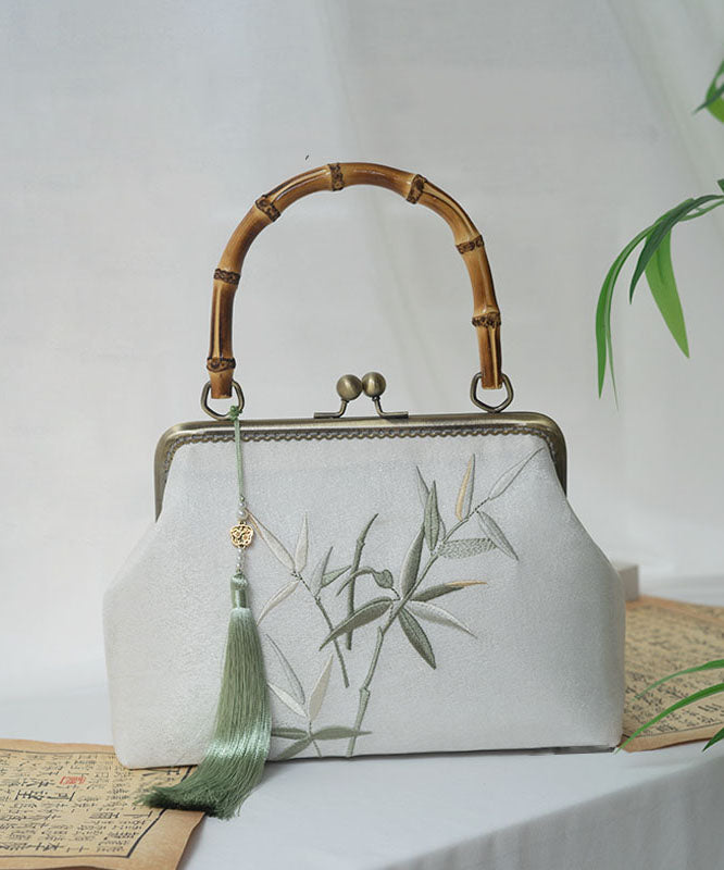 Bag Tote Handmade Bamboo Style New Chinese Embroidery