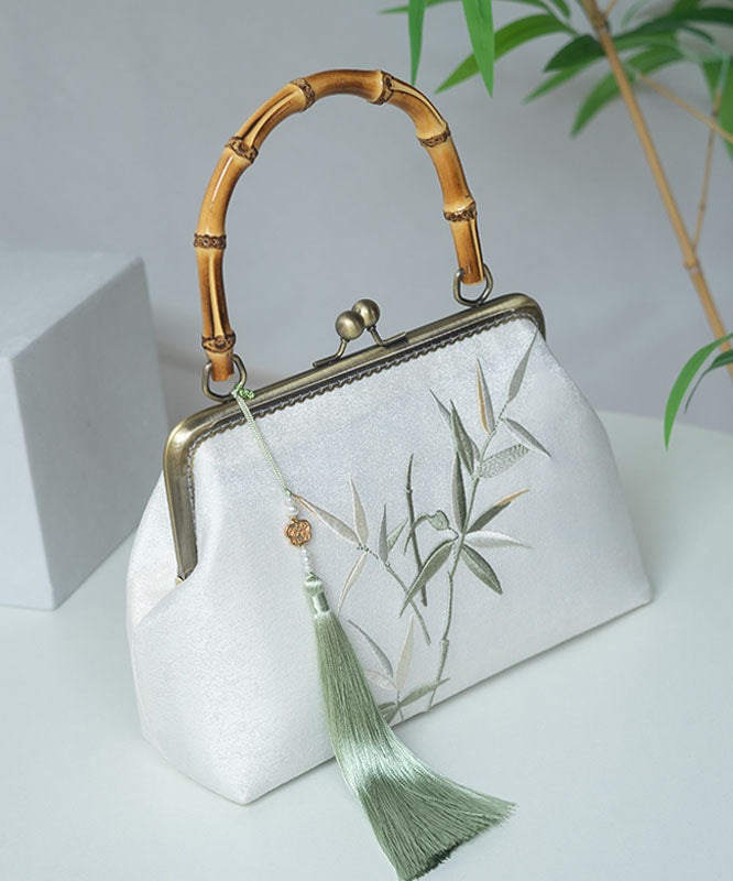 Bag Tote Handmade Bamboo Style New Chinese Embroidery