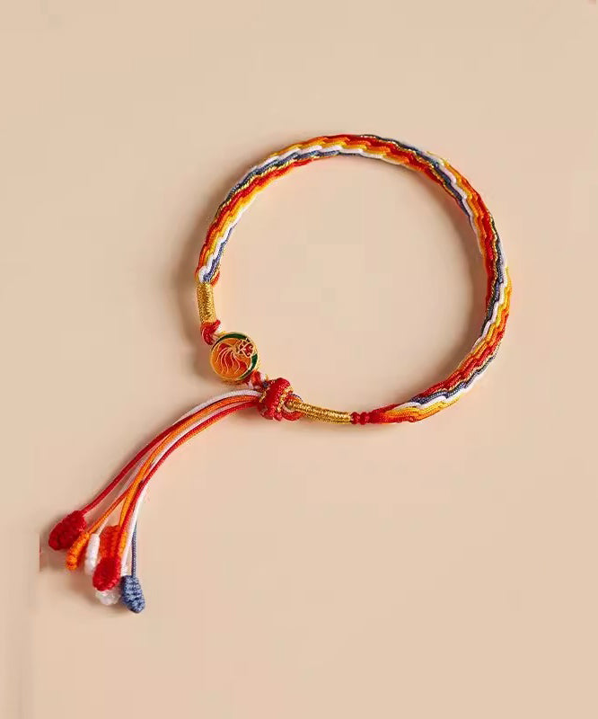 Fish Tail Weaving Rope Charm Tassel Handmade Colorful Blue