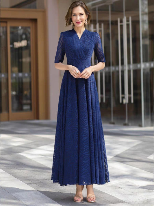 the Bride Evening of Blue Elegant Mother Gown Burgundy A-Line
