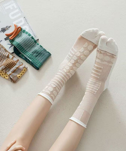 Japanese Split Toe Summer Sheer Mesh Mid Length Socks KJ053