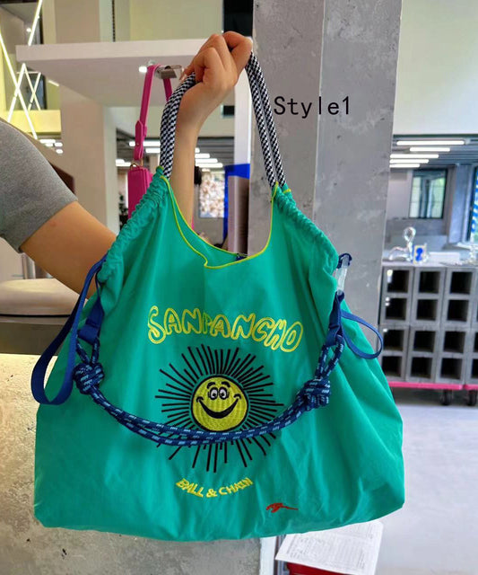 Japanese Style Embroidered Nylon Satchel Bag Handbag SX1013