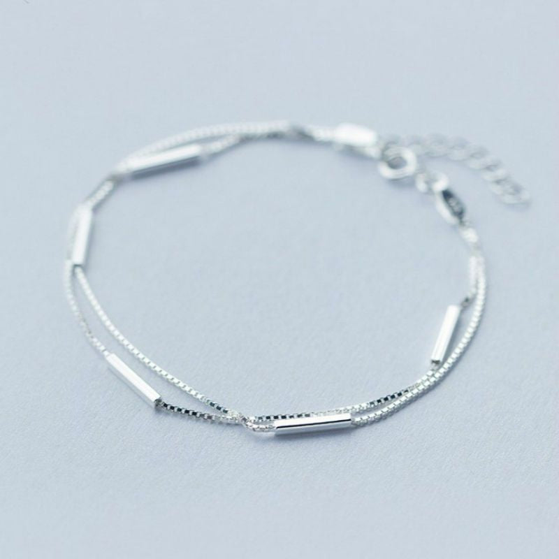 Sterling Segment Bracelet Silver 925 Bar