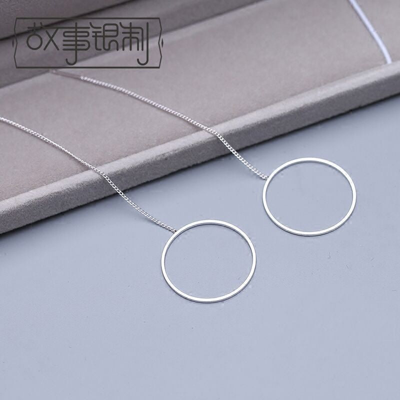 925 Earring Hoop Sterling Drop Silver