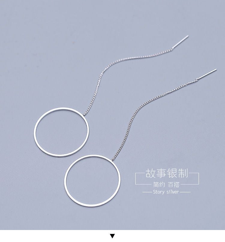 925 Earring Hoop Sterling Drop Silver