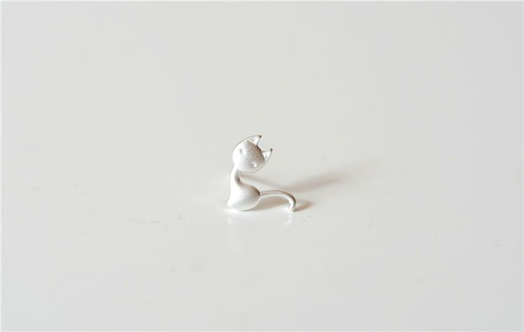 925 Cat Sterling Earring Silver