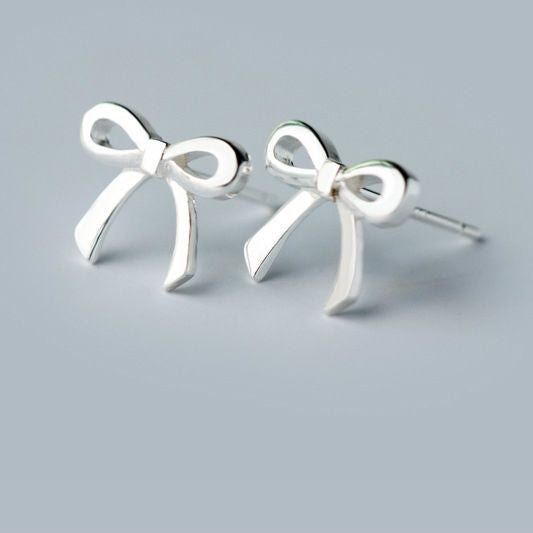 Sterling Silver Earring 925 Bow