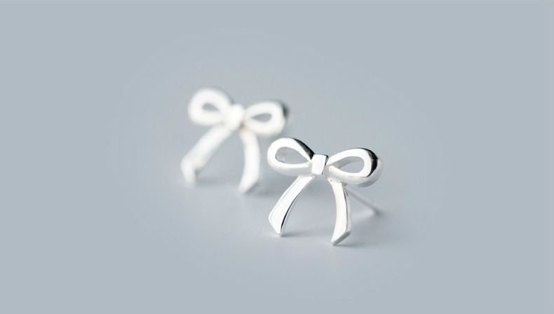 Sterling Silver Earring 925 Bow