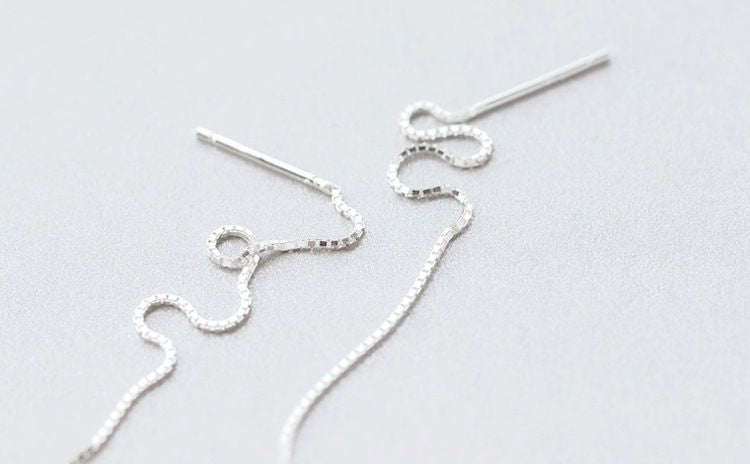 Silver Drop Leaf 925 Sterling Earring