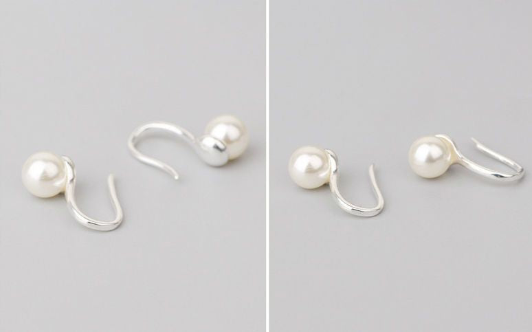 Silver Pearl Earring 925 Sterling Faux