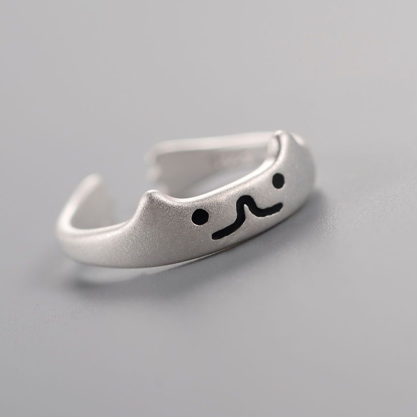 Sterling Silver 925 Cat Ring Open