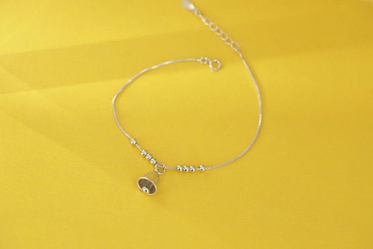 Silver Sterling Bracelet Bell