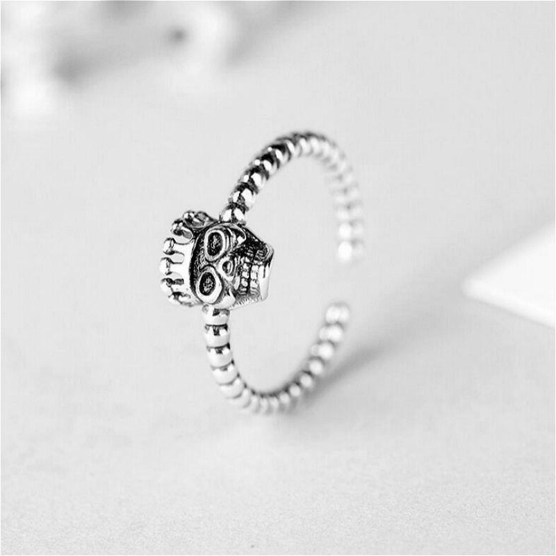 Silver Open Sterling Skull Ring