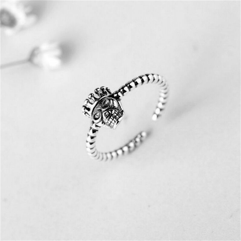 Silver Open Sterling Skull Ring