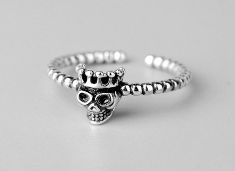 Silver Open Sterling Skull Ring