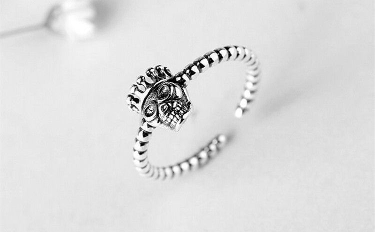 Silver Open Sterling Skull Ring