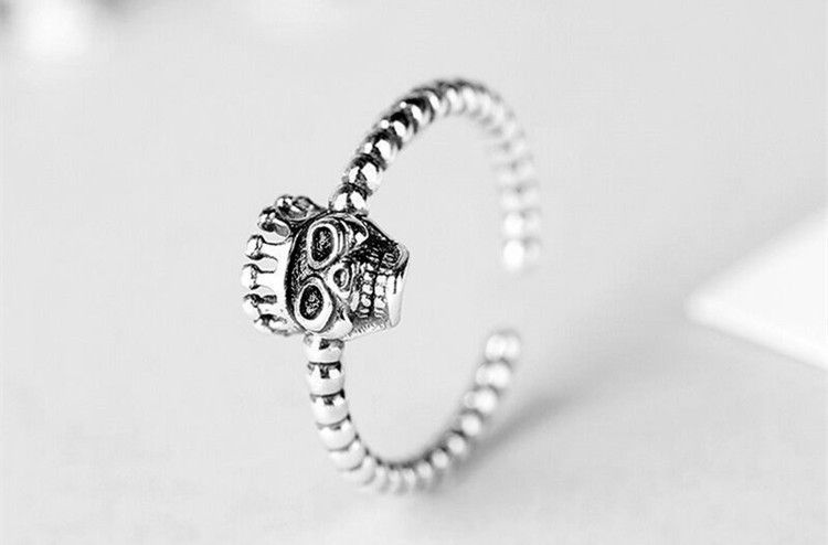 Silver Open Sterling Skull Ring