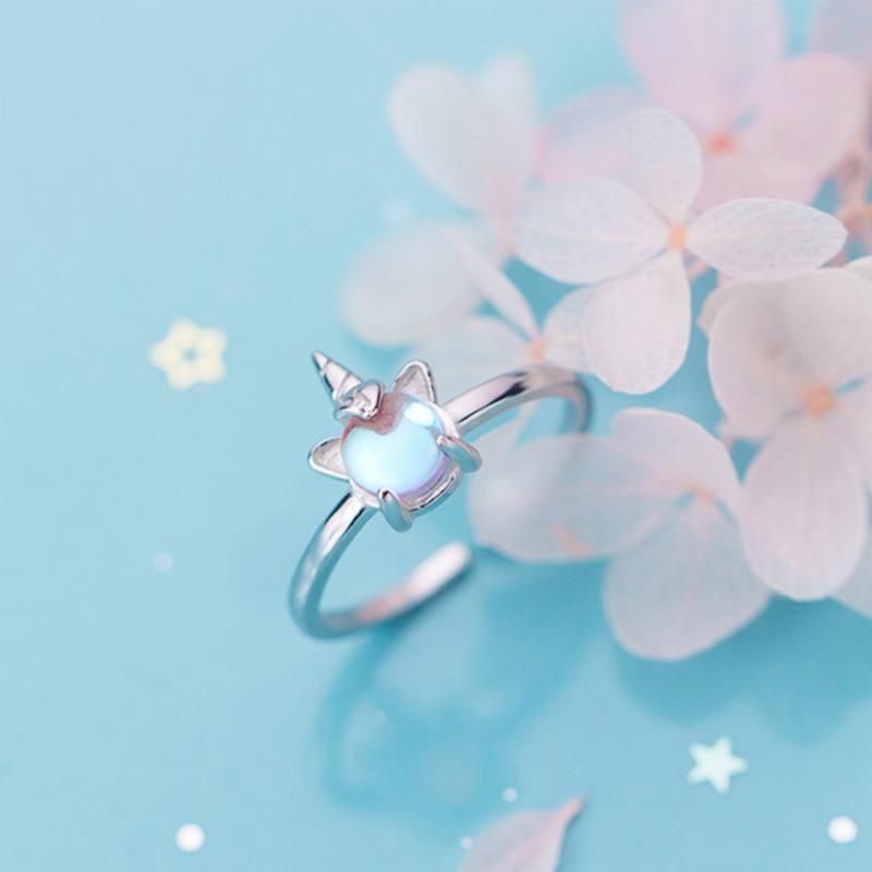 Open Unicorn Silver Sterling Ring