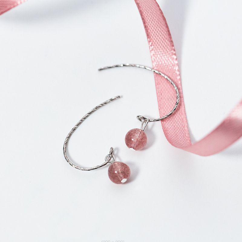 Faux Sterling Silver Earring Crystal Dangle