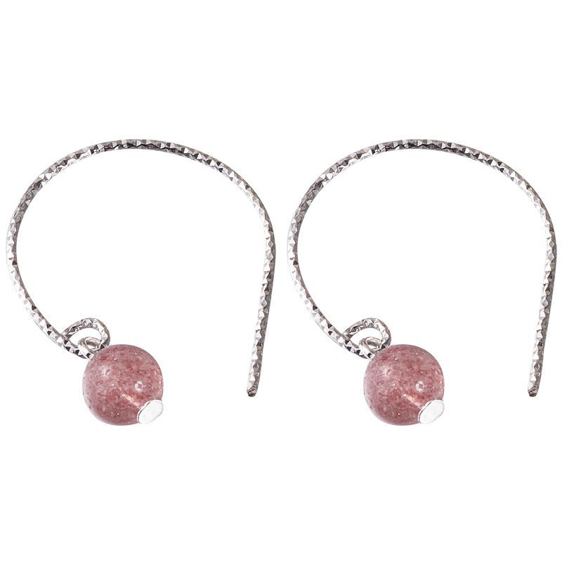 Faux Sterling Silver Earring Crystal Dangle