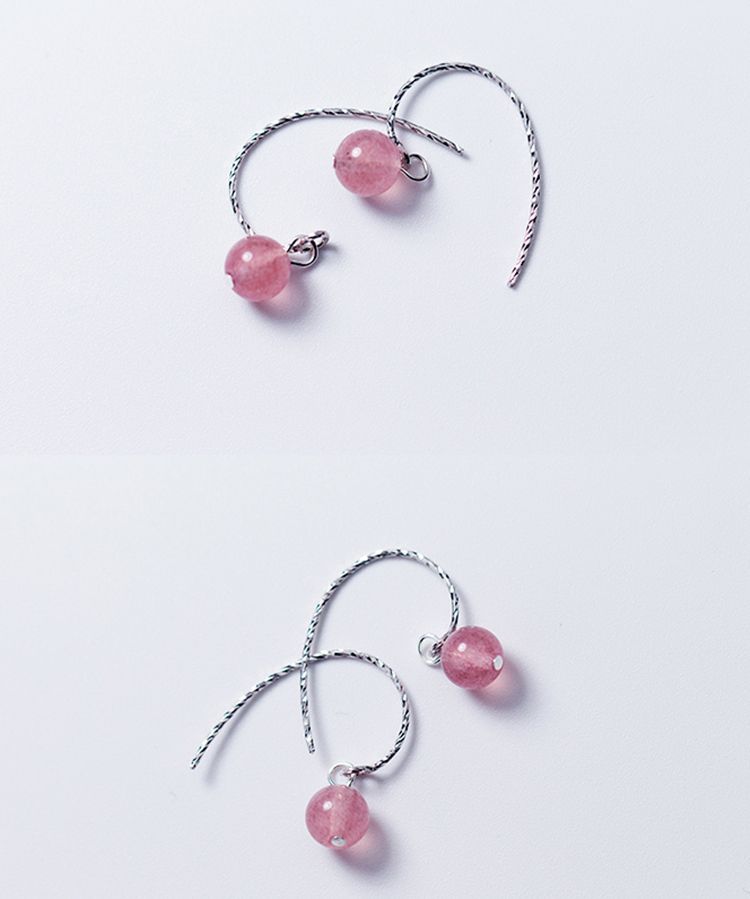 Faux Sterling Silver Earring Crystal Dangle