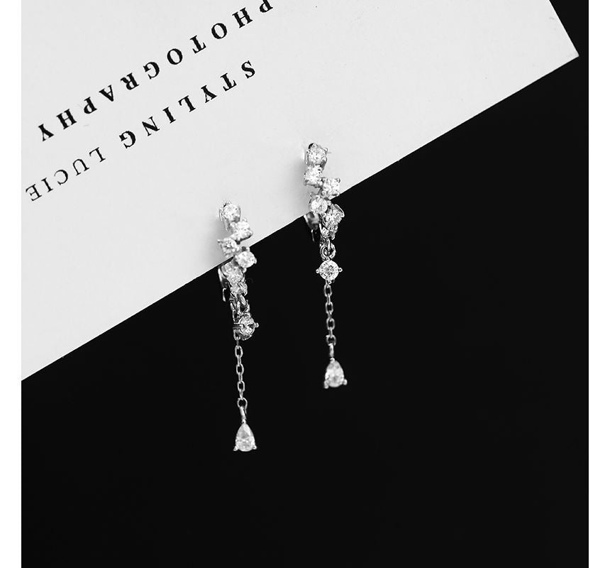Rhinestone Drop Earring