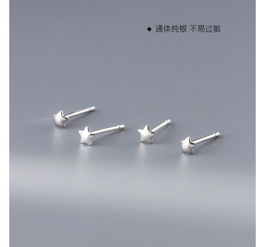 Silver Stud Earring Sterling Star