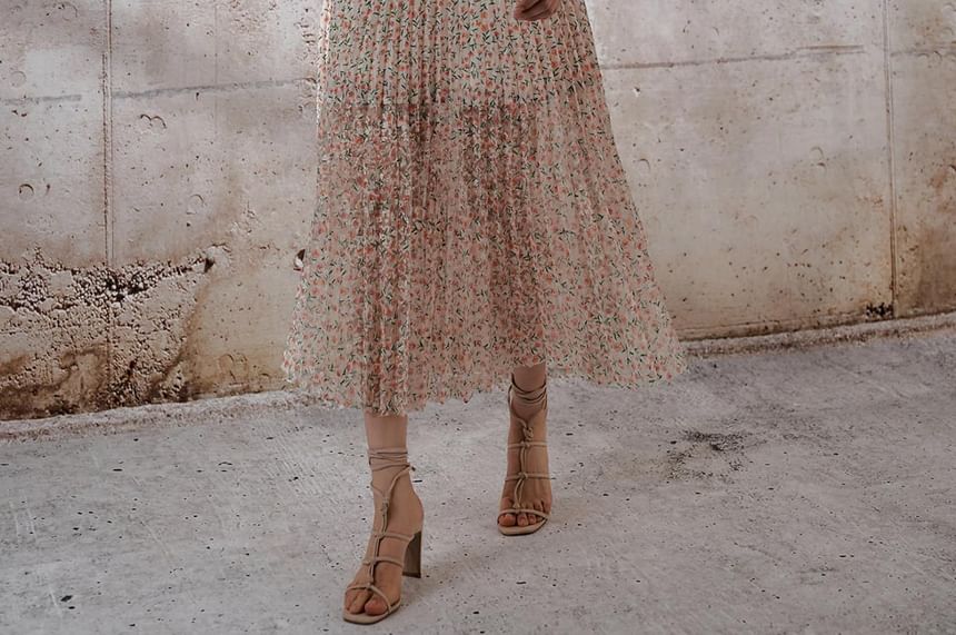 Spaghetti Strap Floral Midi Sundress