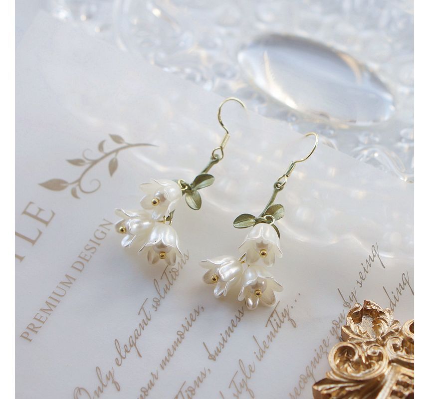 Flower Earring Dangle Alloy