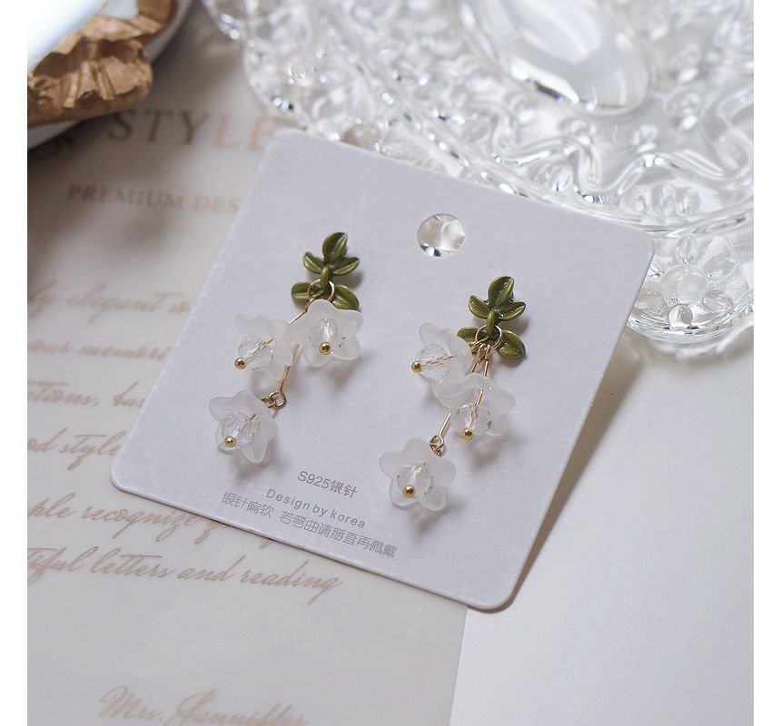Flower Clip-On Drop / Earring
