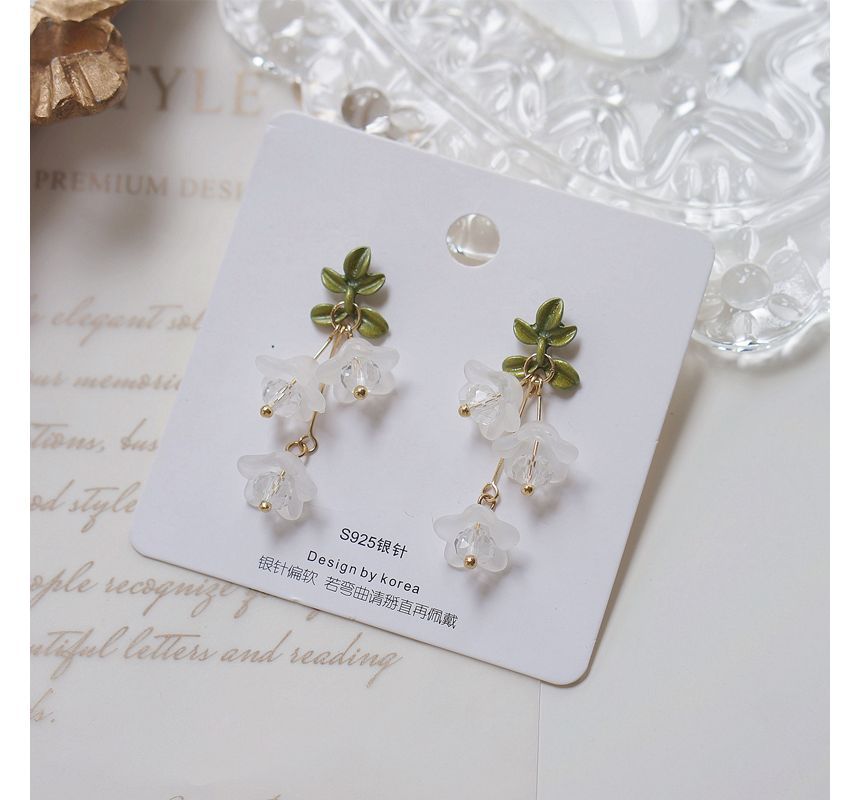 Flower Clip-On Drop / Earring