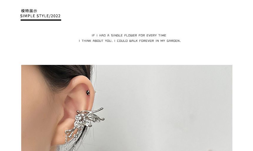 Set Earring (various Wing Alloy designs) Fringed Cuff /