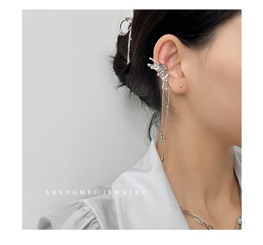 Set Earring (various Wing Alloy designs) Fringed Cuff /