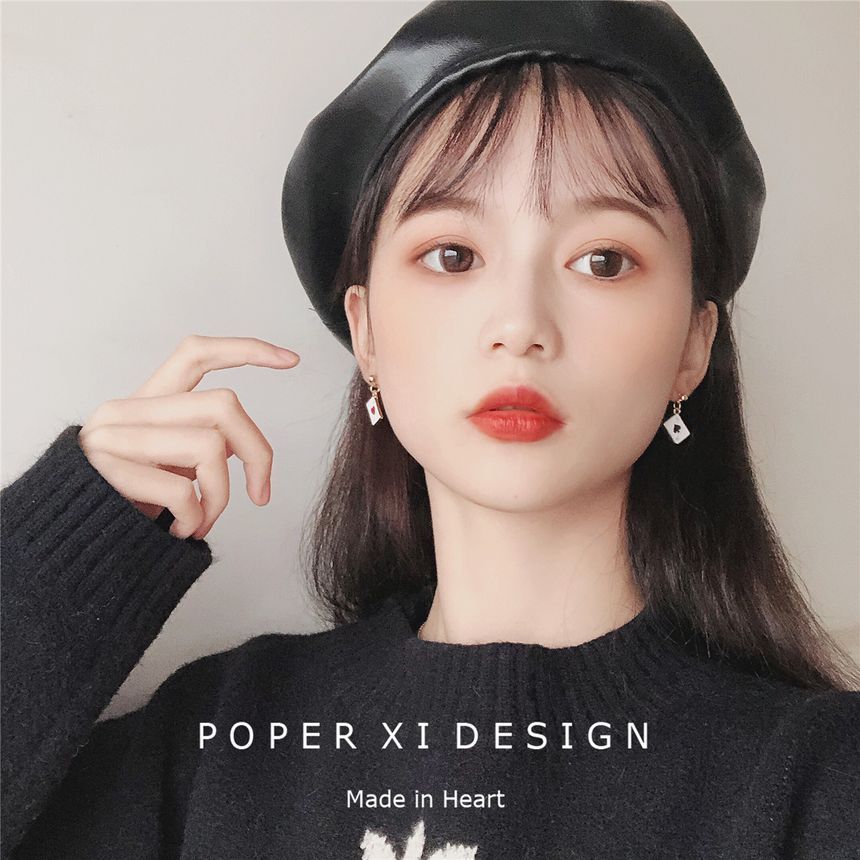 / Poker Clip-On Earring Drop