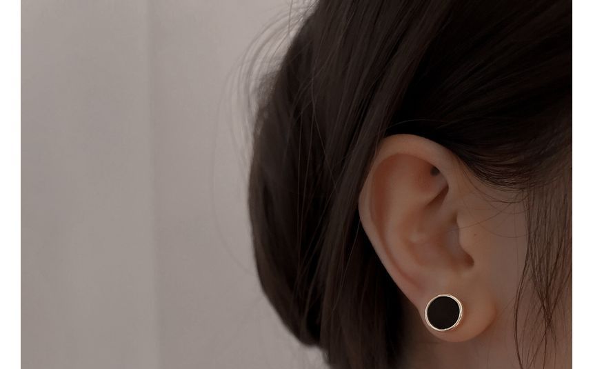 Through Magnetic Earring Alloy Rhinestone